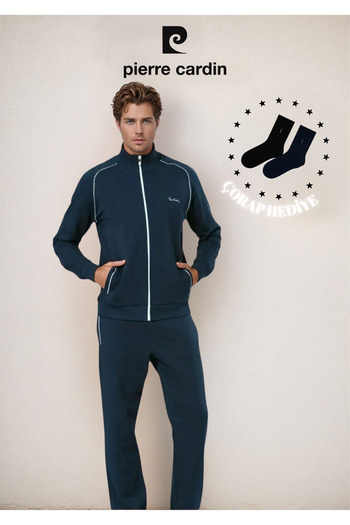 Pierre Cardin Men's Clothing Zippered Collar Cotton & Boxed Tracksuit Set Ol.Pc.7055.001