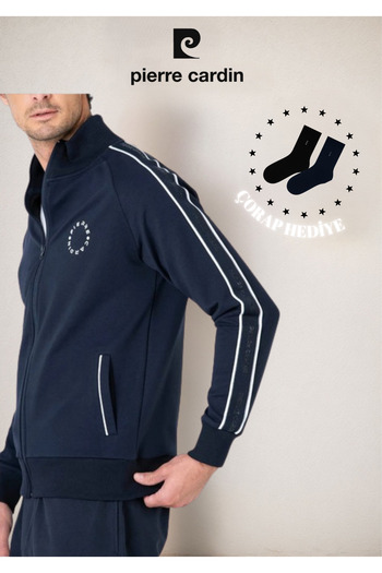 Pierre Cardin Men's Clothing Regular Fit Stripe Detail Cotton & Boxed Tracksuit Set Ol.Pc.7130.001
