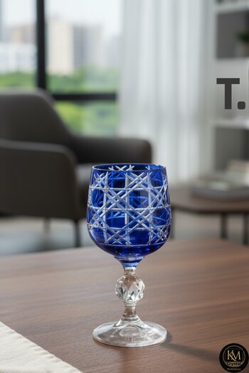 Kristal Market Handmade Crystal Bohemia Colorful Luxury Crystal Footed Goblet Coffee Side Water Glass