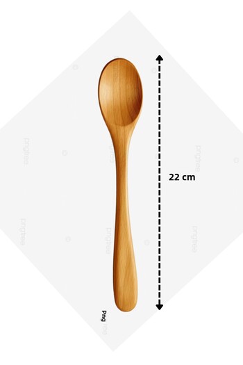 ViZKA 2-Piece Wooden Spoon, Bamboo Spoon, Wooden Tablespoon 22cm