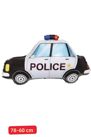 Baloncu Nene Police Car Police Car Foil Balloon Birthday Foil Balloon Character Foil Children's Birthday Balloon
