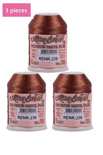 Altınbaşak 3 Pieces of Embroidery and Lace Thread 20 Gr - Royaleks - No: 239