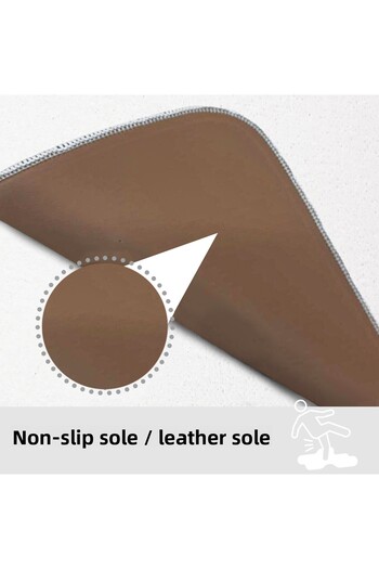 Bestekar Lina Cream 80X140 - 50X70 Waterproof Leather Based Soft Surface Stain Resistant Bathroom Mat Set