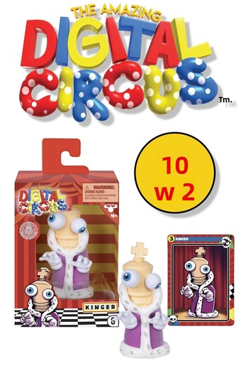 TOYFEST Amazing Digital Circus Kinger Vinyl Figure + Collectible Card Featuring Furry Robe Furry Cloak-10Cm