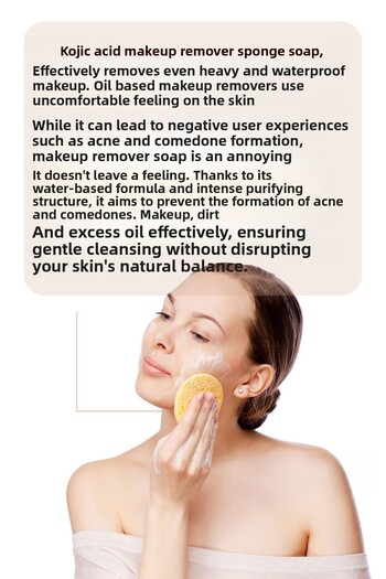 THE FINE ORGANICS Makeup Removal Soap, Anti-Blemish and Darkening Makeup Remover Soap Containing Kojic Acid