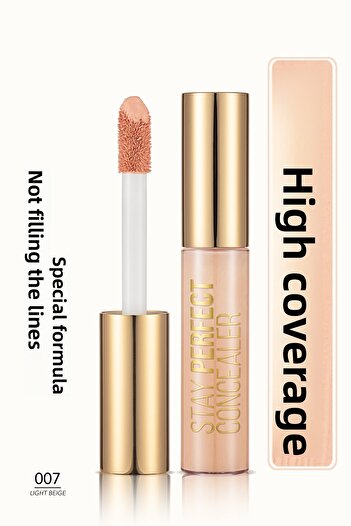 Flormar Natural Finish Concealer (Cold Bottom Tone) - Stay Perfect Concealer - 007 Light Beige -8682536037174