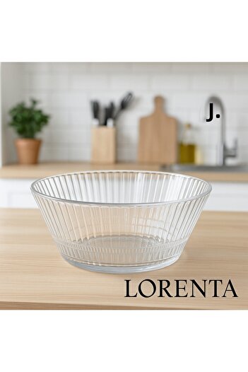 isra kristal Crystal Look Glass Bowl - Stylish Salad, Fruit and Serving Bowl