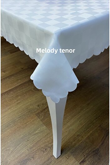 TNR Fonluk Wrinkle-Free Fabric Cream Self-Patterned Shiny Satin Fabric Tablecloth for Party Table