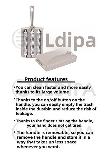 ELDİPA Practical 3-Brush Drain Cleaner with Ergonomic Handle – with Release Button