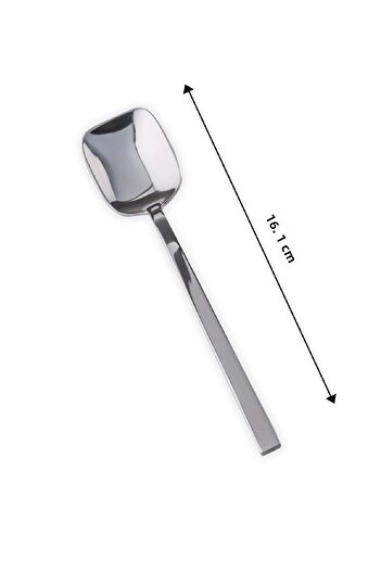 Buççin Flame Single Ice Cream Spoon 16 cm 1-Person Knife Set Stainless Steel 1 White 1 Year