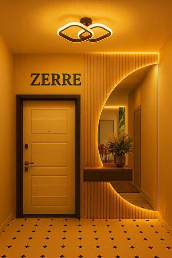 ZERRE Shop Avize NİVA Siyah Kare Yeni Süper 3 RENK Ledli