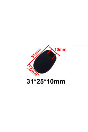 Choice 31x25x10mm JCD 10pcs Mini Microphone Foam Covers Mic Protector Covers Replacement Headset Windshield