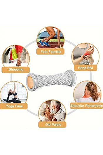 Vi Caro 1Pc Exercise Ball Hand Foot Heel Spur Massager Dimple Roller Hand Arm Leg Palm