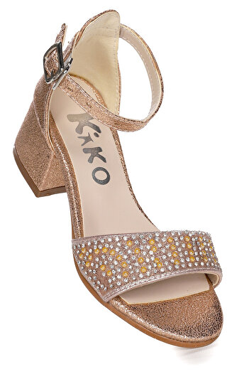 Kiko Kids Heidi Cracked Daily Girl's 3 cm Heeled Sandals Evening Dress Shoes