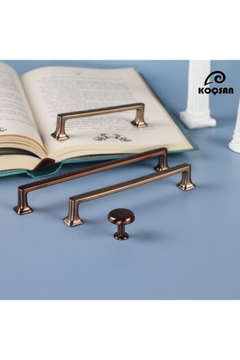 KOÇSAN Vera Matte Bronze 128 mm Handle Luxury Country Kitchen Furniture Cabinet Drawer Handle
