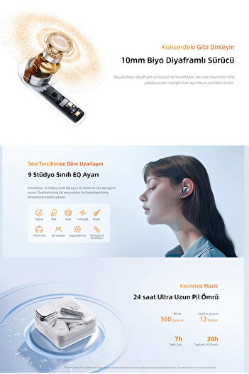 QCY T31 Melobuds Neo ENC 4 Mikrofon Dijital Güç Göstergesi Bluetooth 5.3 Kablosuz Kulaklık