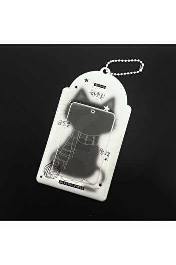 Choice White Cat Cute Black And White Kitty Card Holder Kpop Cute Cat'S Ears Pumaterial Apply To 3-3.5in St