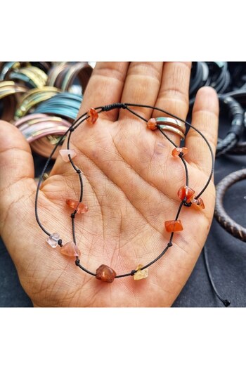Wild Bracelets Anklet with semi-precious stones, carnelian