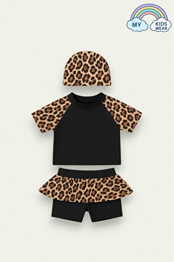 My Kids Wear Lycra Diving Fabric Three Pieces Girls' Swimsuit