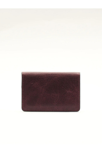 MAFİ Genuine Natural Leather Card Holder Burgundy Leather