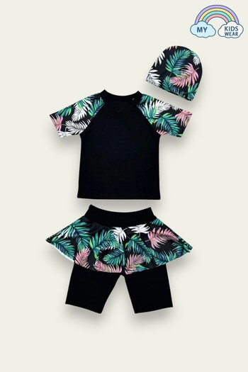 My Kids Wear Lycra Diving Fabric Three Pieces Girls' Swimsuit