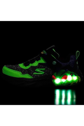 SKECHERS Creature-Lights 400617L Orthopedic Lighted Children's Sports Shoes Green