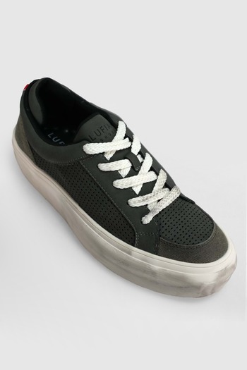 Lufian 111230259 Allan Sneaker Erkek Deri Ayakkabı HAKİ