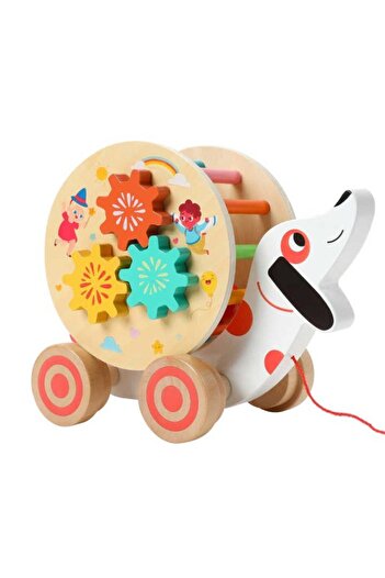 Picodino Puppy Pull Toy with Wheels