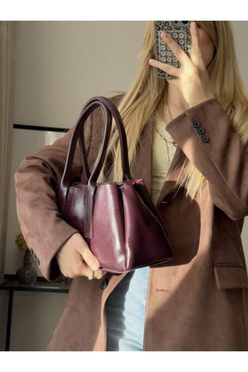 mèche atelier since 2024 Monika Women's Shoulder Bag Burgundy