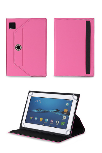 Velvoria Hometech T701 - 7-Inch Tablet Compatible Universal Cover with Stand Pink Tablet Case