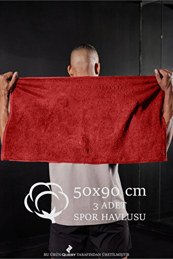 QURRY 3 бавовняні спортивні рушники розміром 50x90 см | Рушник для спортсменів, рушник для фітнесу, рушник для тренувань