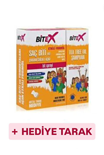 Bitex bit spreyi 100ml ve 150ml şampuan metal tarak hediye + hediye