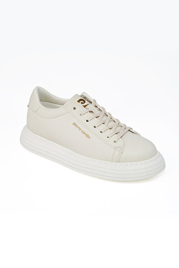 Pierre Cardin Casual Sneaker Cream Thick Sole - Beige Men's Sports Shoes
