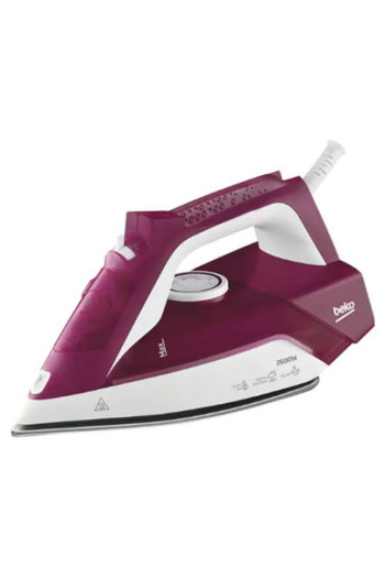 Beko SIM3126R iron, 2600W, 35g/min, 240ml, ceramic soleplate, red