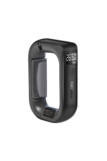 Promate Travel Scale with LCD Display and Backlight, Maximum Capacity 50 kg, Lightweight Handheld Design