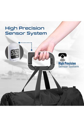 Promate Travel Luggage Scale Backlit LCD Display, 50kg Max Capacity, KG/LBS Units, Auto Hold Reading