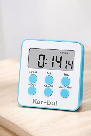 kar-bul Dijital Kolay Kurulum Öğrenci Saati 24 Geri Sayım Cihazı Saat - Alarm 2 Kademeli Kronometre