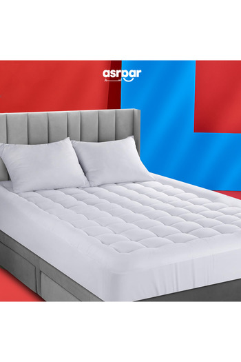 Asraar Euphoriaa 10cm Thick Microfiber Mattress Topper – Soft, Fluffy, Breathable Pad For Comfort & Support