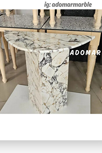 adomarmarblehandmadeandluxury Menekşe Dresuar, Mermer Dresuar, Özel Ölçü, , %100 Doğal Taş, Konsol Masası, Antre Dresuar