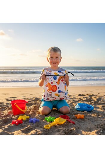 yorni Jungle, 29X35Cm Leakproof, Eco-Friendly, Zippered, Wet and Dry Swimsuit, Dirty Clean Clothes Bag