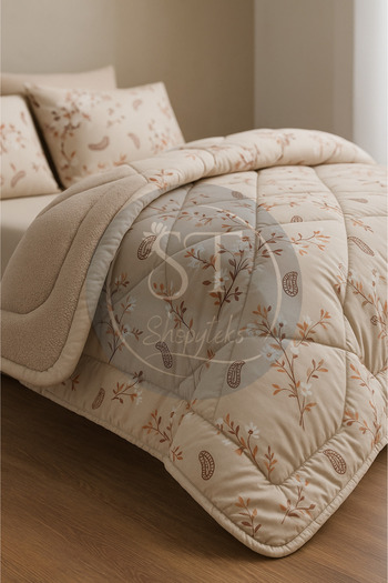 Shopyteks Double Floral Welsoft Quilt Double-Sided 195X215