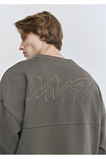 Mavi Mv91 Back Printed Green Sweatshirt 0S10405-71542