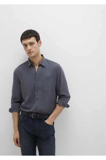 Mavi Anthracite Tencel Tm Lyocell Shirt Regular Fit / Regular Cut 0211647-80106