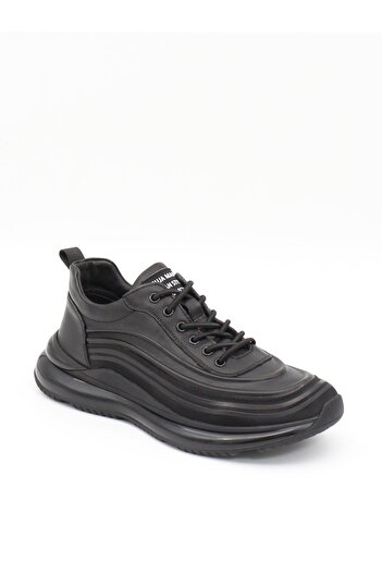 Guja 23K504-5 Siyah Hakiki Deri Air Taban Erkek Sneakers