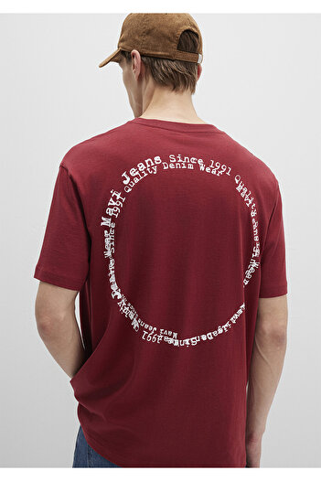 Mavi Jeans Printed Red T-Shirt Loose Fit / Loose Relaxed Fit 0612899-89065