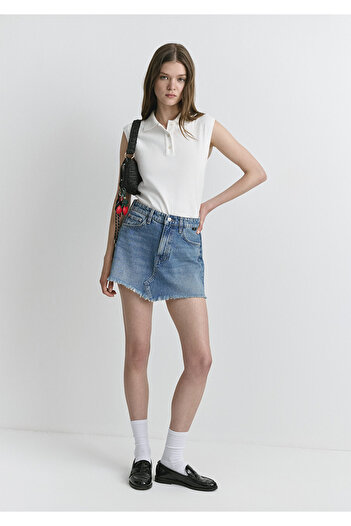Mavi Tiera Classic Denim Misty Indigo Blue Jean Skirt 1310654-89730
