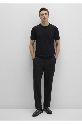 Mavi Short Sleeve Black Knit T-Shirt Fitted / Bodycon Cut 0710250-900