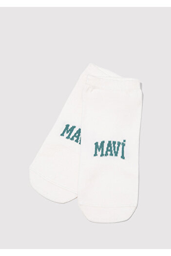 Mavi Logo Printed White Booties Socks 1912784-20454