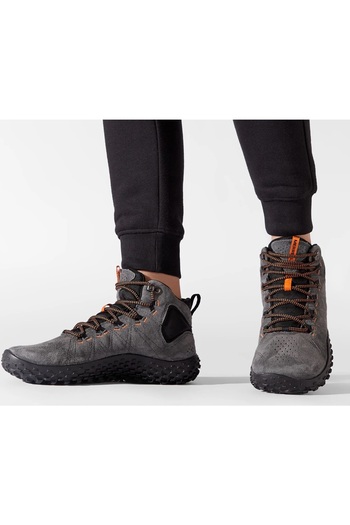 Merrell Wrapt Mid Wp Waterproof Genuine Leather Men's Boots Gray