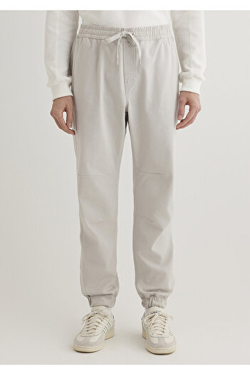 Mavi Beli Lastikli Açık Gri Jogger Pantolon 000169-70074